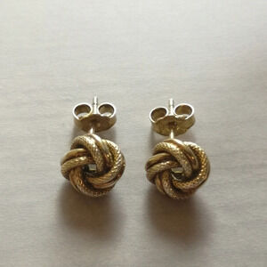 Gold Vermeil  twist earrings